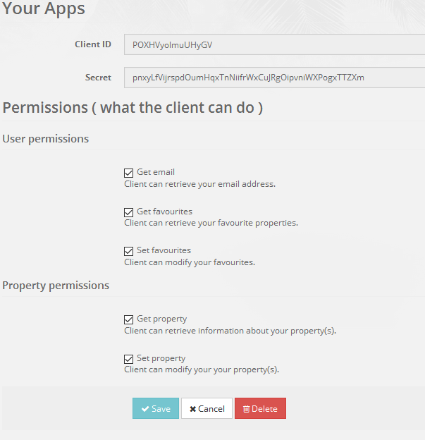 username pass client permissions