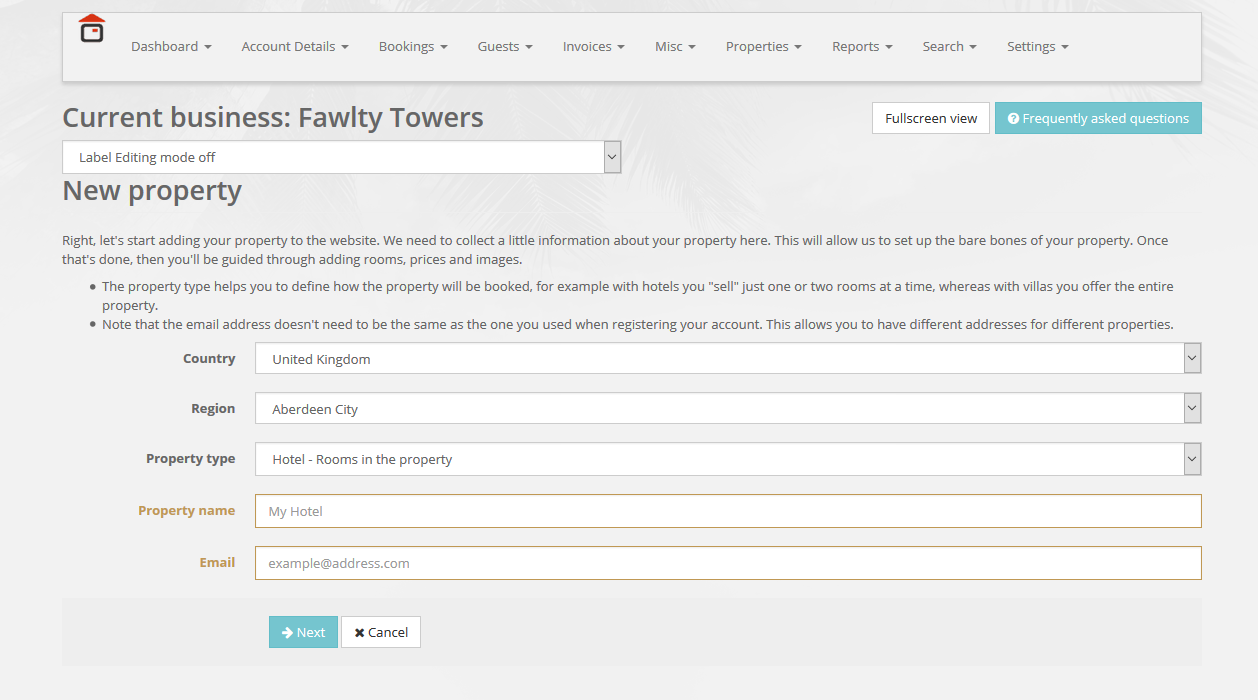 All registered users can add properties