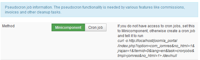 pseudocron method setting