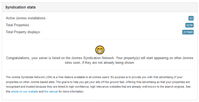 syndication network stats